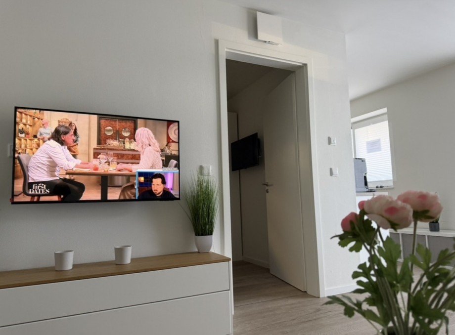 Blick vom Sofa Erdgeschosswohnung Butjadingen