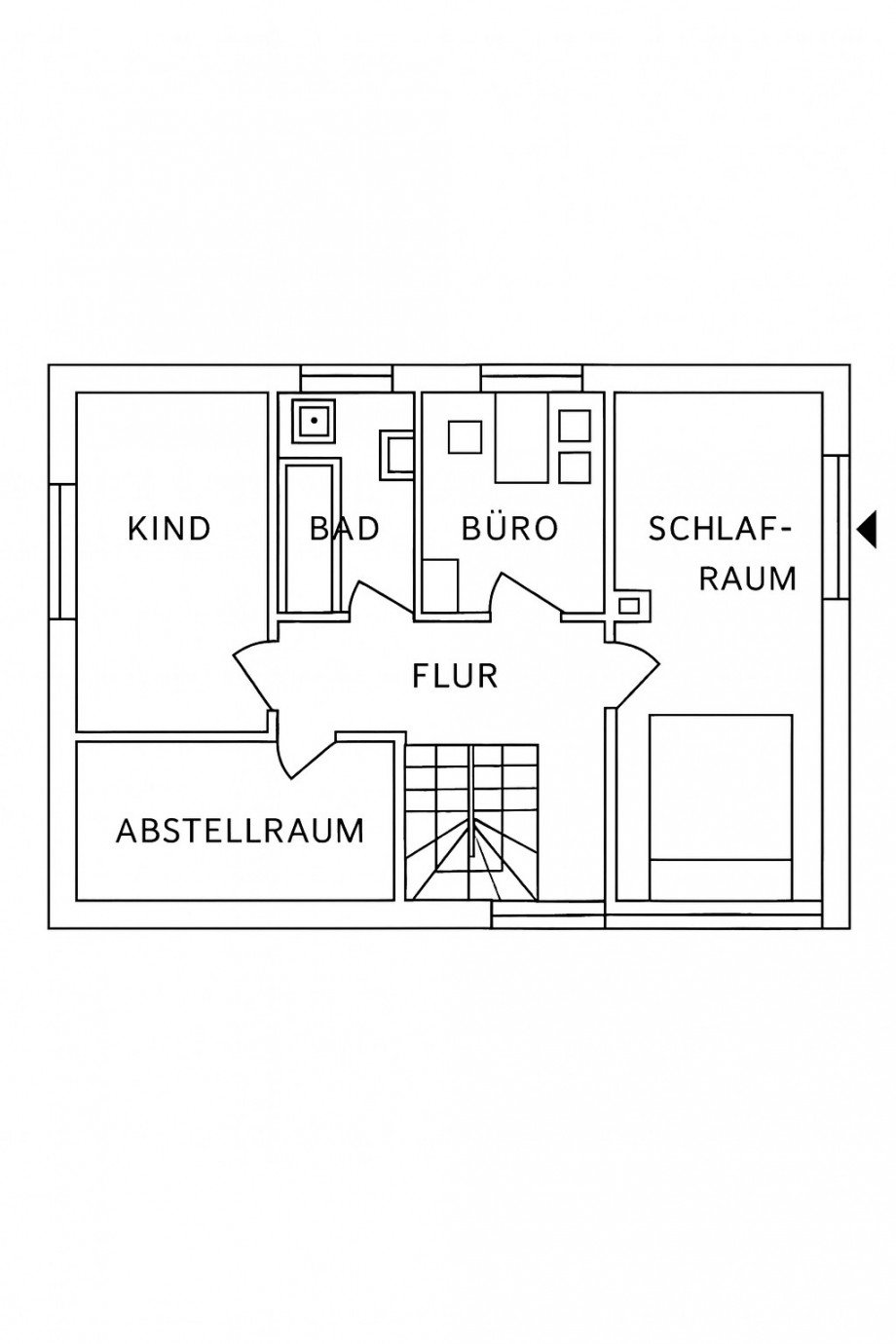 Grundriss_Dachgeschoss Einfamilienhaus Stade