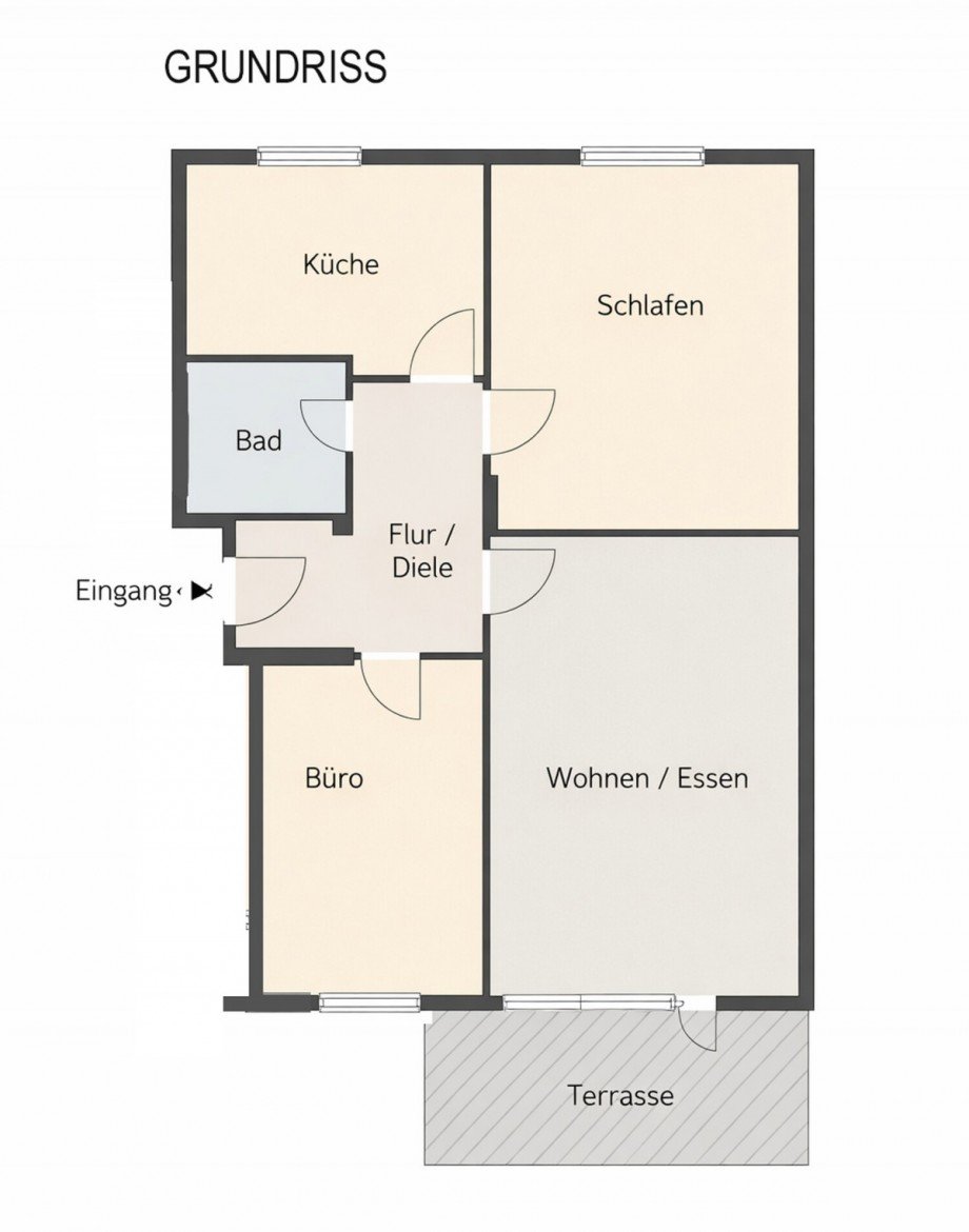 Grundriss Erdgeschosswohnung Hamburg Alsterdorf / Alsterdorf