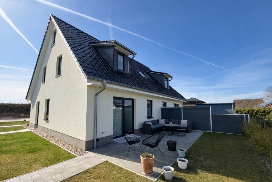 R�ckansicht Doppelhaush�lfte Zarrentin